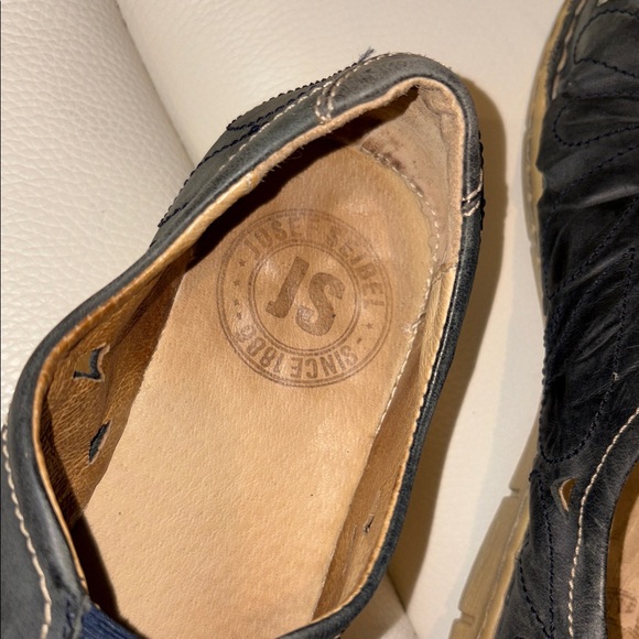 Josef Seibel Leather Navy Blue Slip-Ons Size 39 - Picture 9 of 9